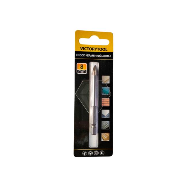 Свердло по плитці з шестигранним хвостовик VICTORYTOOL 6 мм (К106)