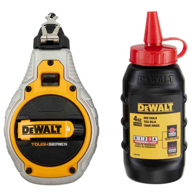 Шнур розмічальний довжиною 30 м в комплекті з крейдяним порошком DeWALT DWHT48335RC-0