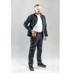 HOEGERT NEKAR Штани робочі з навісними кишенями та ременем темно-сині XL (54) (HT5K365-XL)