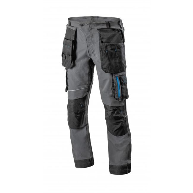 HOEGERT TAUBER Штани робочі 4-way stretch темно-сірі 2XL (56) (HT5K812-2XL)